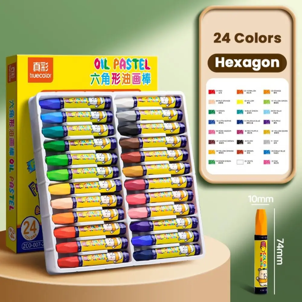 Safe 12/18/24/36/48Colors Oil Painting Stick Washable Drawing Supplies Drawing Stick Non Dirty Hands Crayon Painting Tool