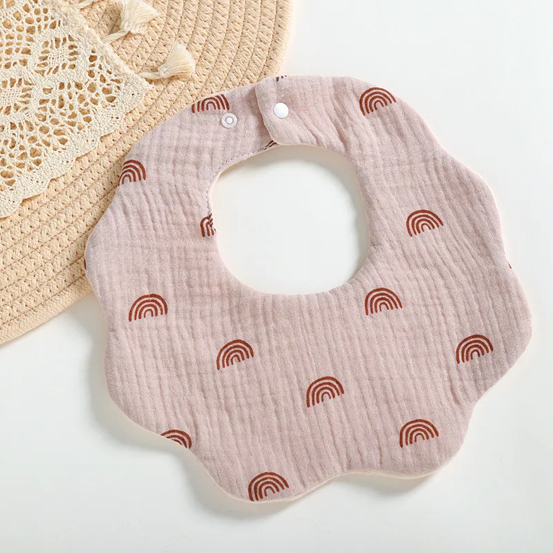 Baby Feeding Bibs 360 Degree 6 Layers Cotton Yarn Petal Infants Lace Saliva Towel Newborn Toddler Soft Cotton Burp Cloth Kid Bib accessoriesdoll baby accessories Baby Accessories