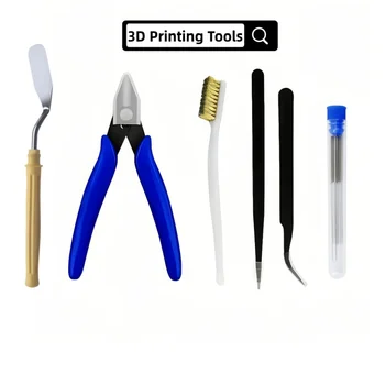 Strumenti per Stampa 3D, Set Multiuso di Utensili per Stampanti 3D Inclusi Spazzola per Pulizia, Ago, Pinzette, Pinze, Strumenti per Stampanti 3D