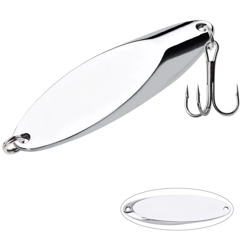 10pcs Fishing cuillère à pêche leurres paillette Metal Tackle hameçon
