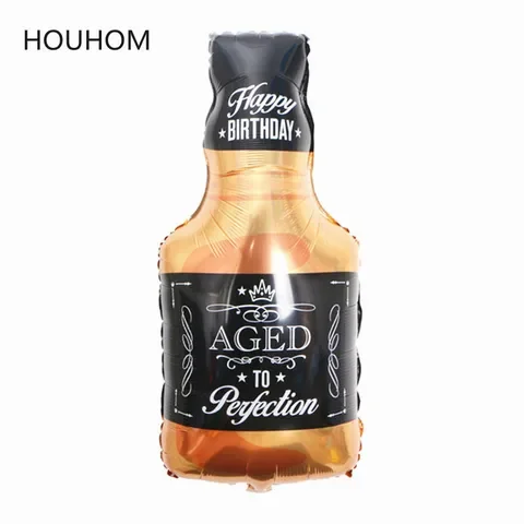 

New Wine Whisky Bottle Foil Balloons Happy Birthday Party Decorations Adult Kids Inflatable Wedding Ballons Event Party Baloon