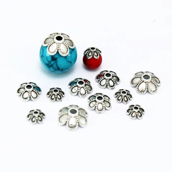 10-50 pz/lotto 6 8 10 mm Fiore Vintage Bead Holder Perline Del Distanziatore Cap Braccialetto FAI DA TE Perline Per creazione di gioielli Accessori Trovare 1
