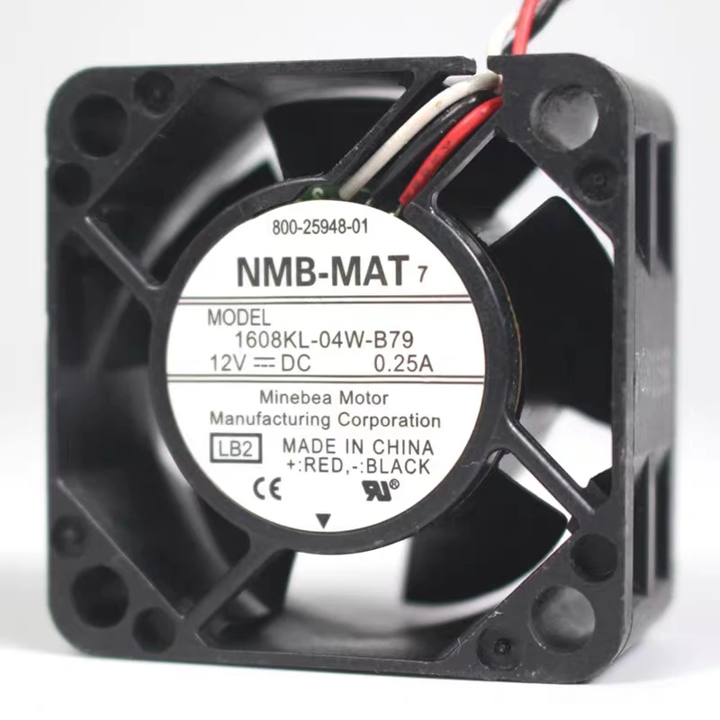 3-проводной Вентилятор охлаждения сервера NMB 1608KL-04W-B79 LB2 DC 12 В 0,25 а 40x40x20 мм