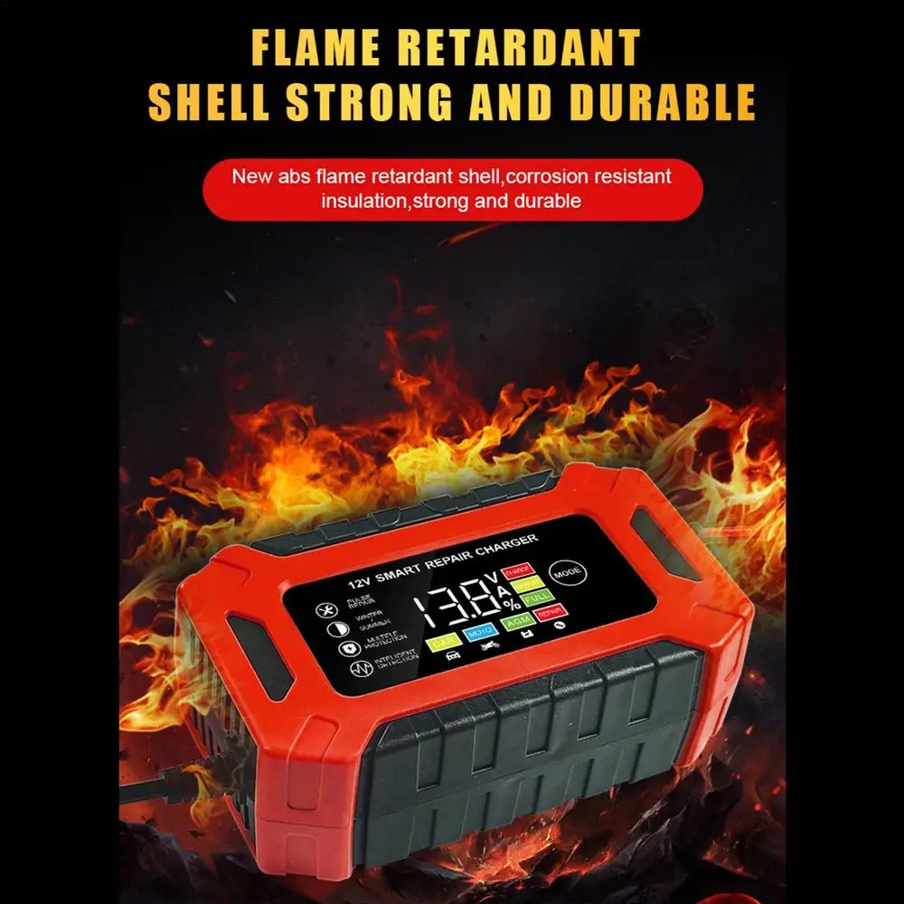 Battery Chargers 12V Smart 6A Battery Maintainer Battery Minder With Temperature Compensation For Motorcycle Car Lawn Mower Boat