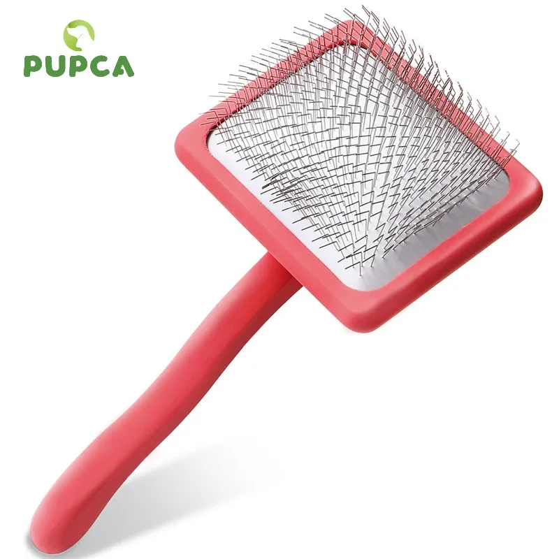 Pet Slicker Brush Long Wire Pin Slicker Brush Large Dog Pet Grooming Comb Deshedding Fur Removes Long Thick Loose Hair Undercoat