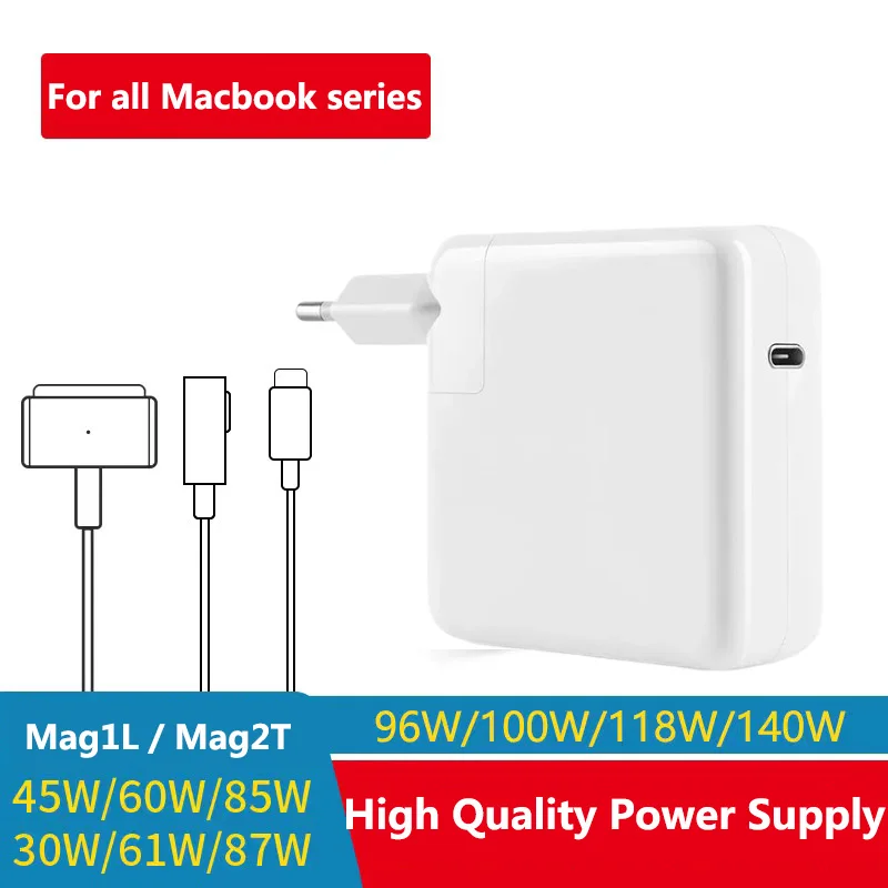 

Power Adapter For Macbook Air Pro 45W 60W 85W Magsaf*3 2 1 Magnetic Power Adapter Charger A1466 Compatible with Macbook chargers