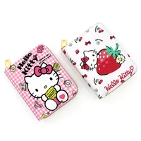 Women Girls Sanrio Hello Kitty Small Wallet Luxury Wallet Women Designer Brand Famous Kawaii Cute Handbag Short Gifts for Her 2
