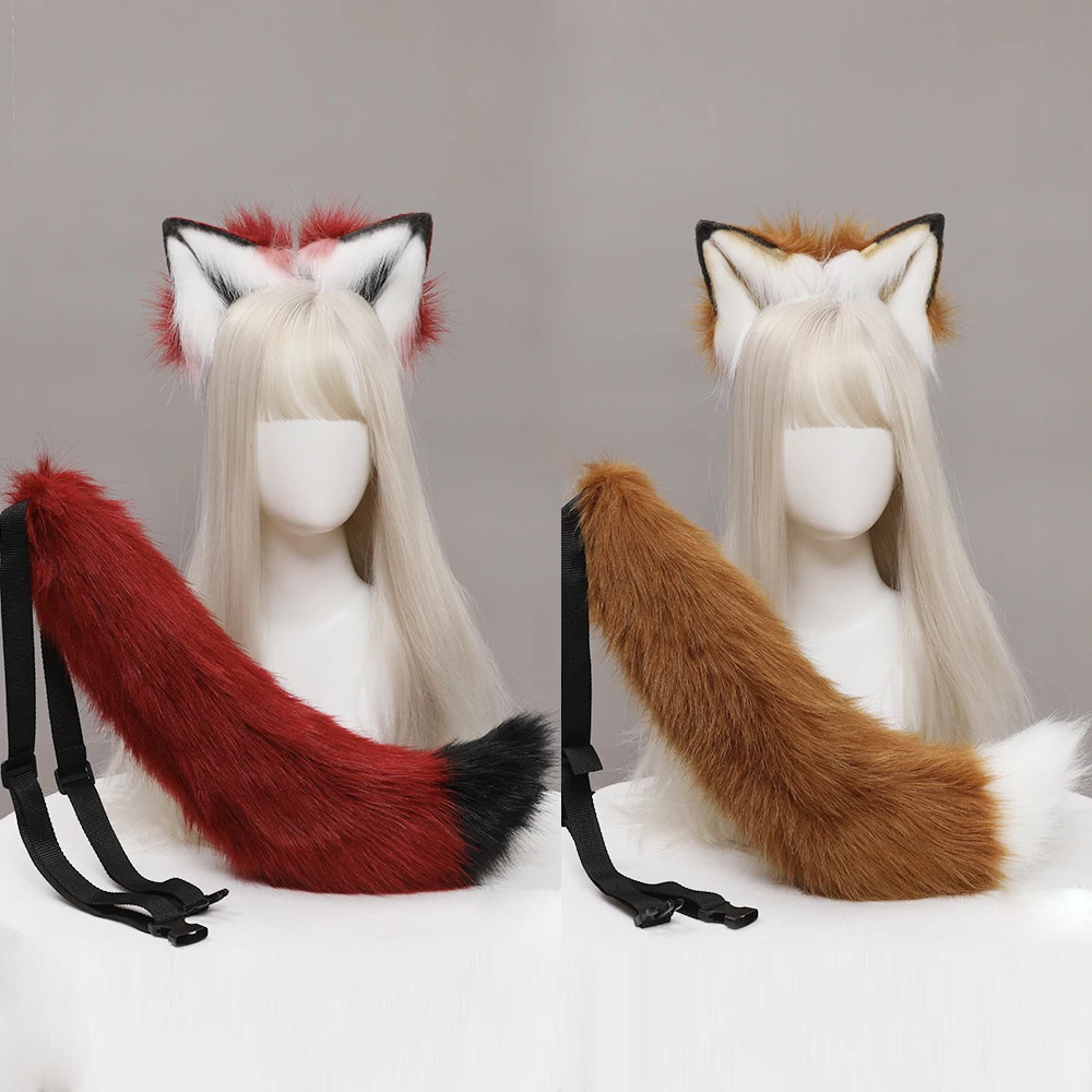 Handmade Cosplay Beast Ears Beast Set Props Fox Ears Hair Hoop Fox Tail  Accessories, Shop The Latest Trends