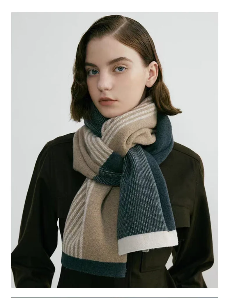 Knitted Scarf Vintage Style Warm Winter Accessory For Unisex_voghion.com