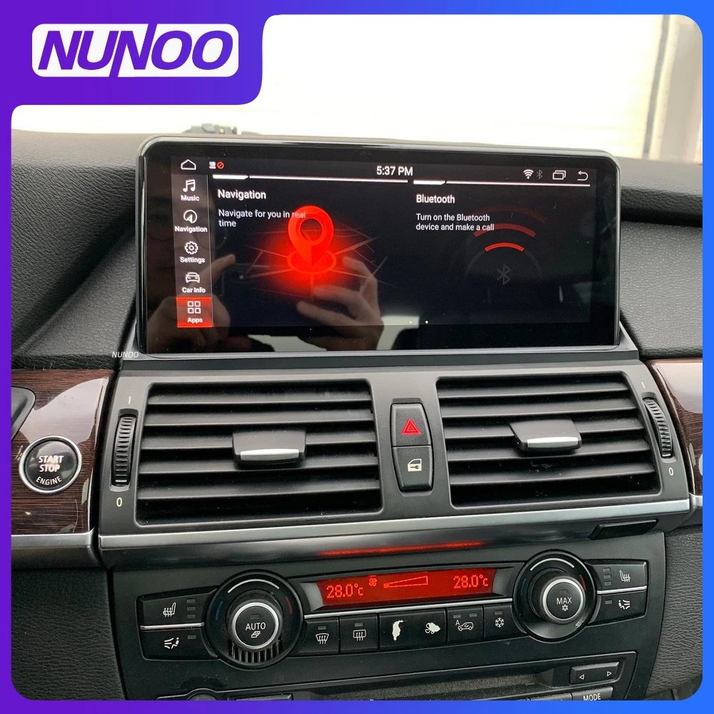 Android 14 Car Radio CarPlay Screen For BMW X5 E70 X6 E71 E72 2006-2013 GPS Car Multimedia Player Navigation Stereo MP4 WiFi