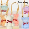 Coral Velvet Bear Shape Towel Set with Gift Bag, Face Towel, Baby Shower, Home Party, Wedding, Birthday Gifts for Mother and Fri 6
