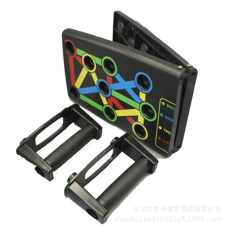workout folding push up bar home fitness exercise training 14 in 1 push up board