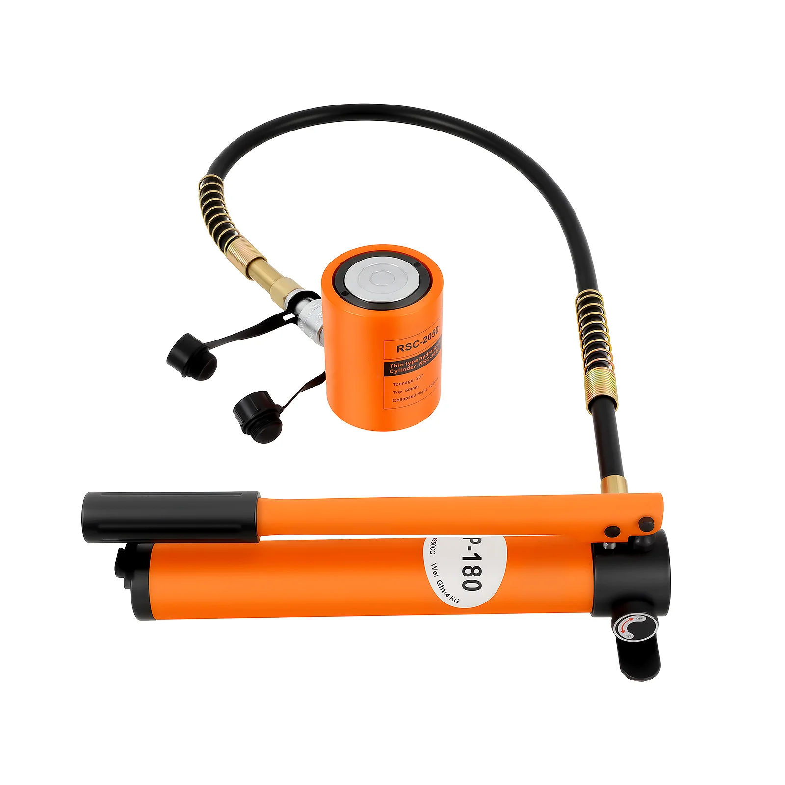 Manual Hydraulic Pump 20T 70MPa Lifting Jack High Pressure Portable Durable Steel Oil Pump for Hydraulic Tools
