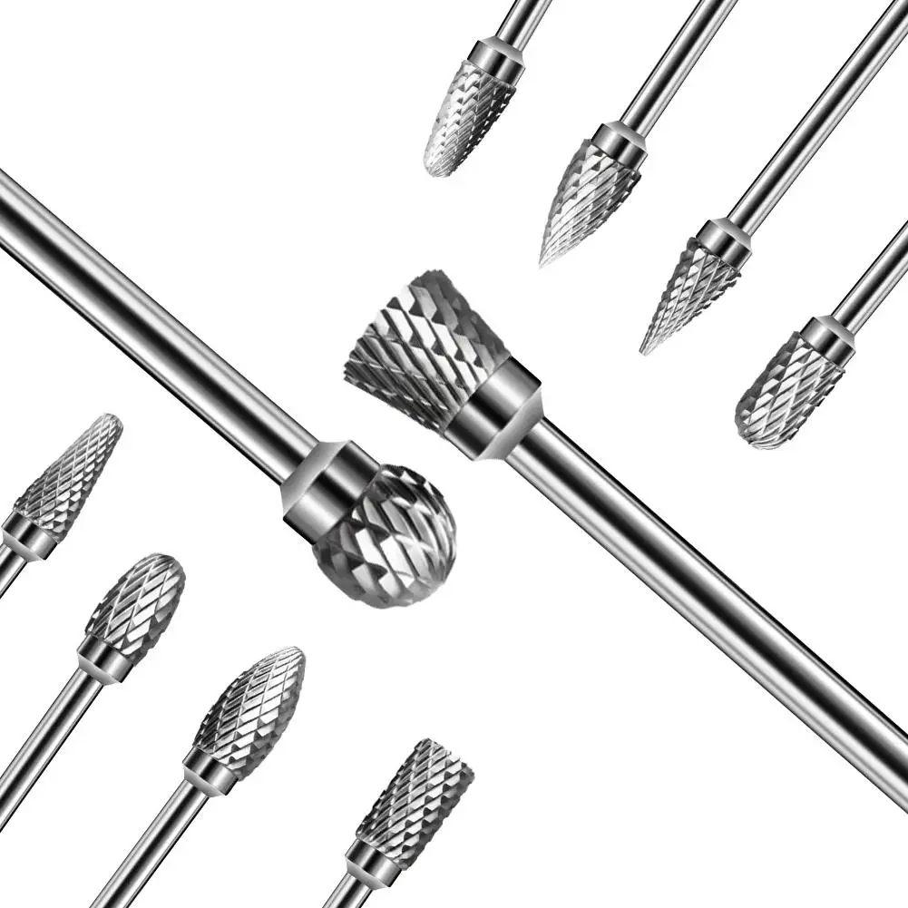 

Вращающийся инструмент Dremel, двойной одинарный резной хвостовик из карбида вольфрама, для измельчения мяса и дерева, 6 мм наконечник, Алмазное Шлифование, вращающиеся заусенцы 1/8