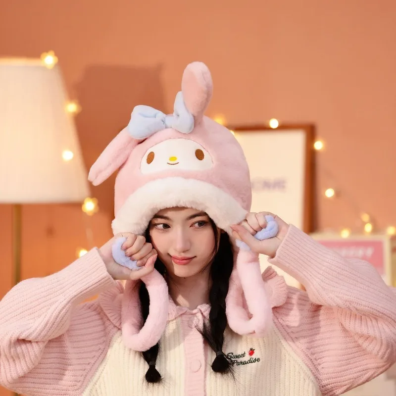 

Новинка sanrio Kuromi My melody Cinnamoroll почтовый креативный простой персонализированный мультяшный головной убор Милая кавайная хлопковая шапка с аниме персонажами