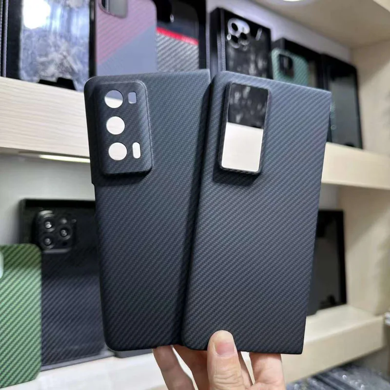 Premium Real Carbon Fiber Aramid Protective Phone Case - Anti-Explosion & Foldable Design