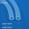 Aquarium 1m/3m/5m/10m Oxygen Pump Hose Air Bubble Stone Aquarium Fish Tank Pond Pump Tube 4*6mm White Color D2 4