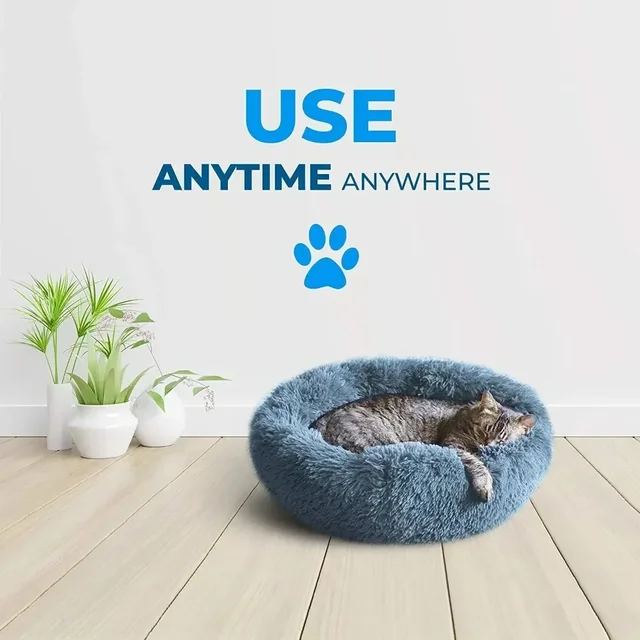 Round Plush Pet Bed 4