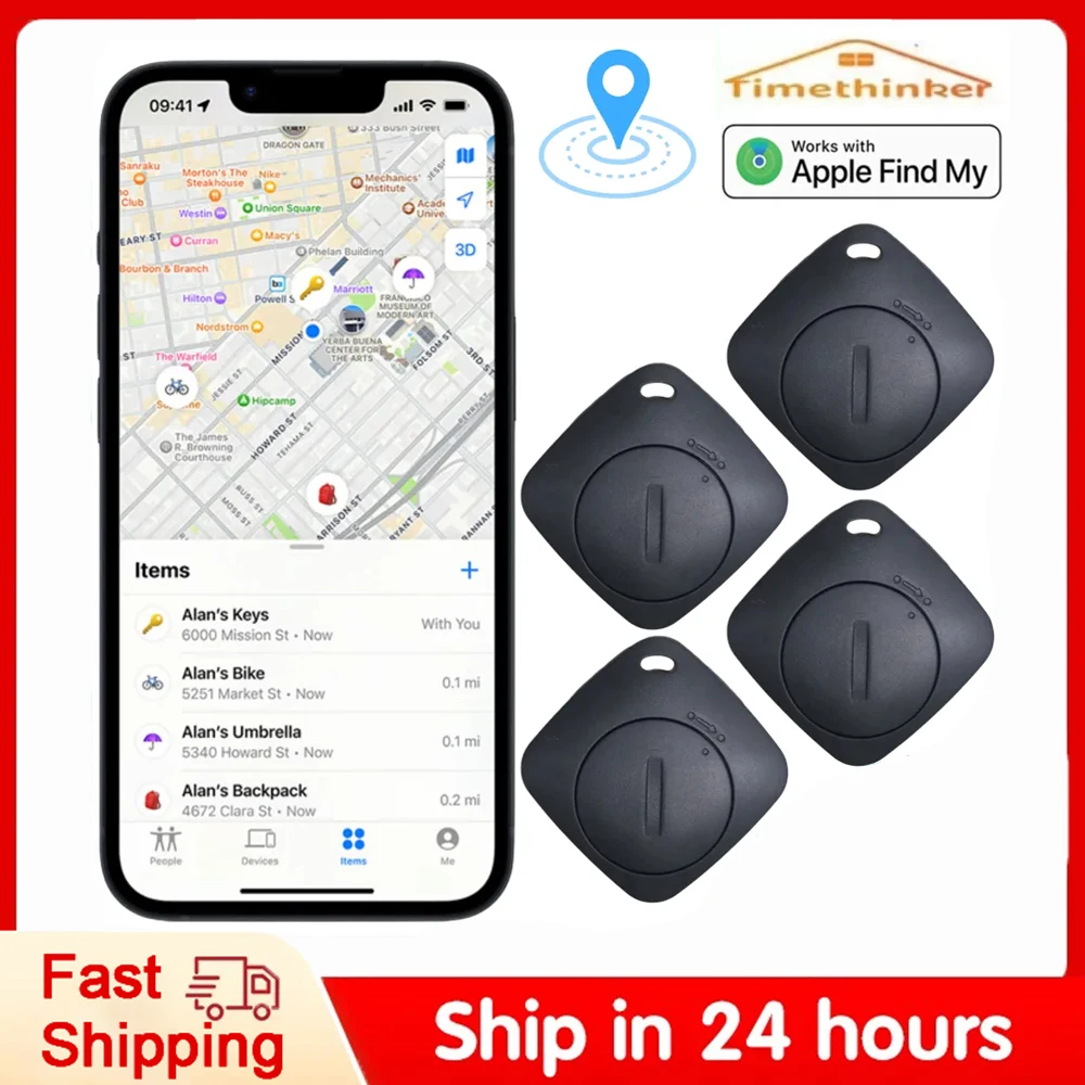 AiYaTo Bluetooth Gps Tracker Smart Tag Key Finder Airtag work with Apple Find My Global Network Air Tag Locator for IOS for Bags