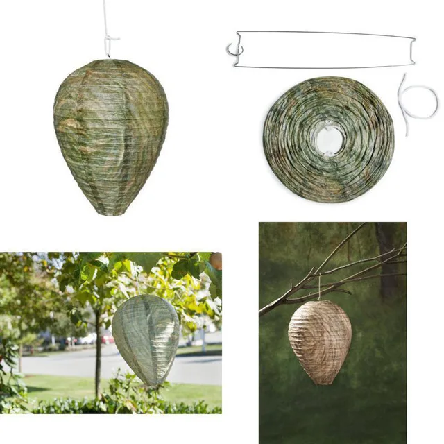 Wasp Lantern Trap 1PCS Wasp Lantern Nest Bait Fake Beehive Hanging Insect Repellent Natural Insect Trap