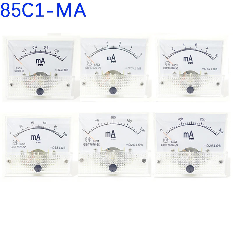 Analoge Ampèremeter 85C1 DC 0-500UA - Hoge Nauwkeurigheid Paneel Meter
