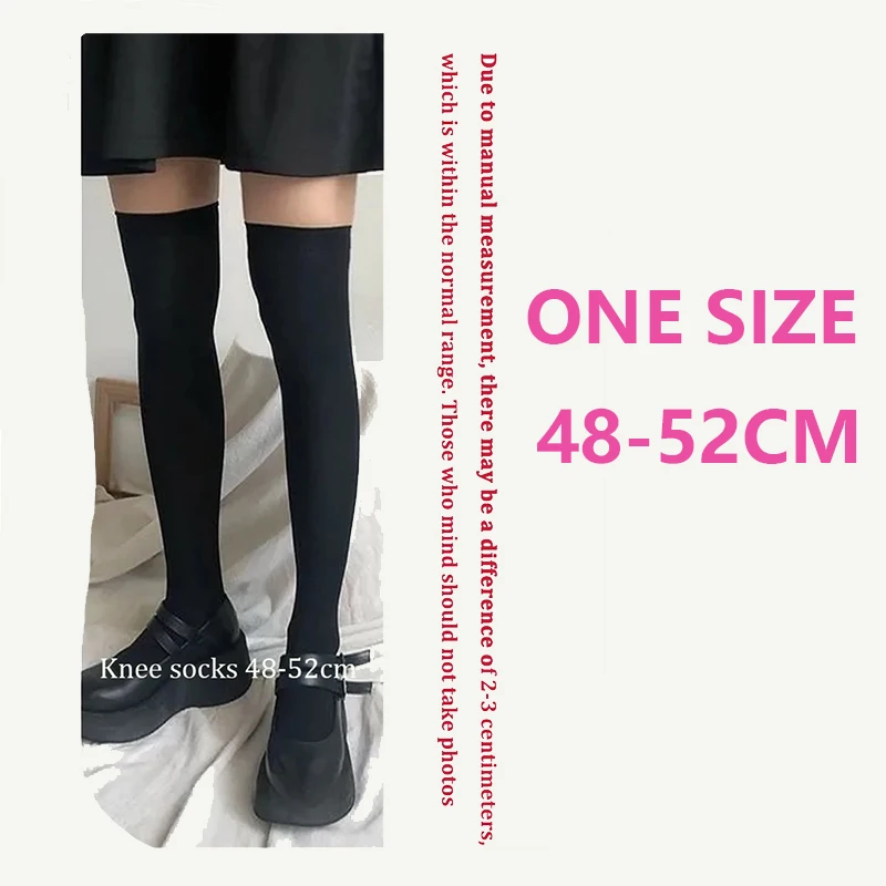Harajuku-Style Schwarze Kniehohe Socken Y2k Damen Nieten-Strümpfe Sexy Mode Gothic Punk Niedliche Bedruckte Strümpfe – Detail 1