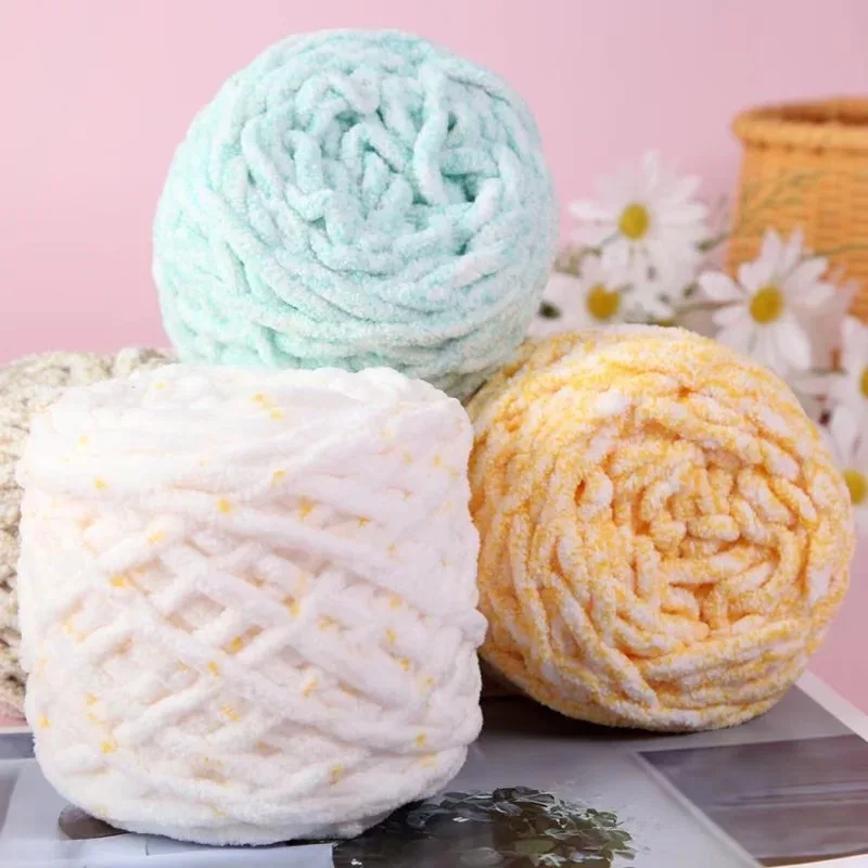 1Pc 100g Colorful Velvet yarn for hand knitting Crochet Chenille yarn Thick line Crocheting slipper bag amigurumi blanket thread 4