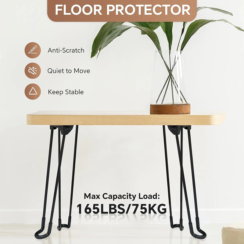 1pc Foldable Metal Hairpin Table Leg - Sleek DIY Furniture Accessory