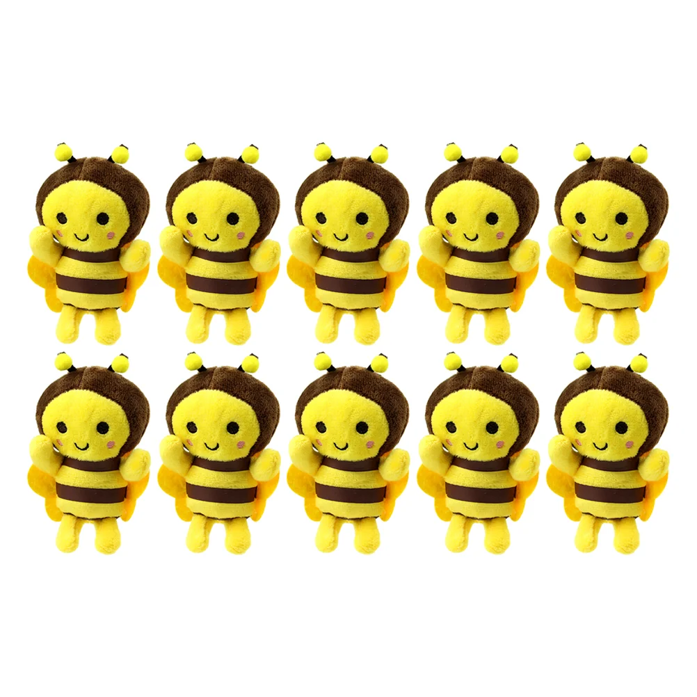 

Bee Plush Toy Stuffed Animal Soft Honeybee Doll Cute Bumblebee Gift Key Chain Pendant