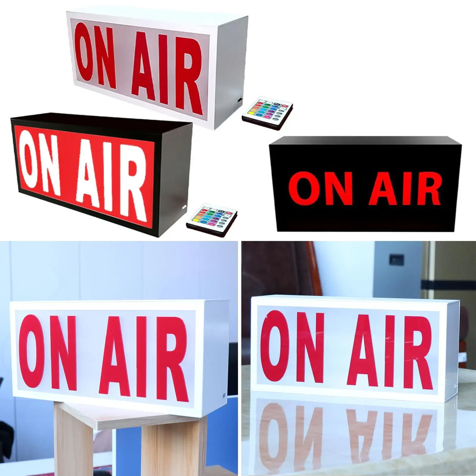 On The Air Light up Sign LED는 디밍이 가능한 기능으로 조명됩니다. 바 시네마 스튜디오 펍 벽 장 기록 표시