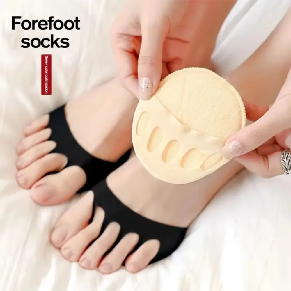 2/4pcs Five Toes Forefoot Pads for Women High Heels Half Insoles