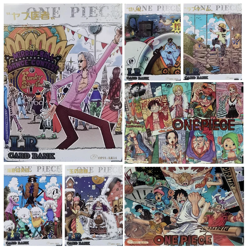 

Anime ONE PIECE LR series Jinbe BROOK Usopp Tony Tony Chopper Roronoa Zoro Nico Robin collection card Christmas birthday gift
