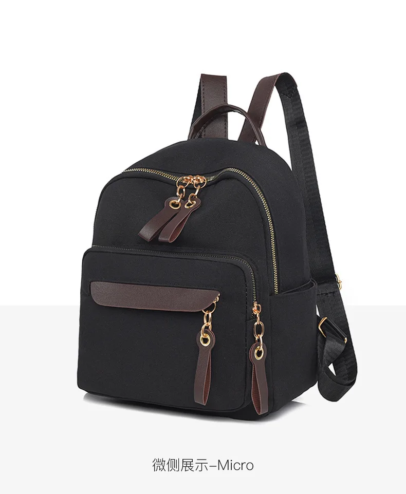 2026 Persönlichkeit, hochwertiger Rucksack, Trend-Reise, kleiner Rucksack für Damen, vielseitig, modisch, Farbblock, Diebstahlsicherung, College-Taschen – Detail 29
