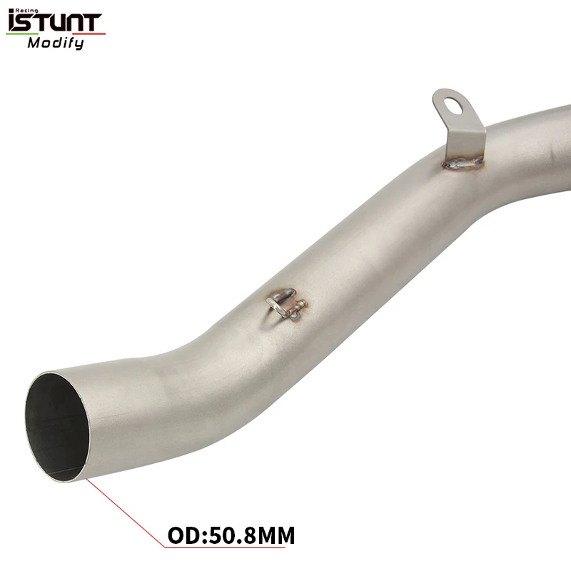 Motorcycle Exhaust 50.8mm Carbon Fiber Muffler Escape Modified Front Link Pipe Slip For LFFAN KP mini150 LF150-5U 5W 2015-2023 - Image 4