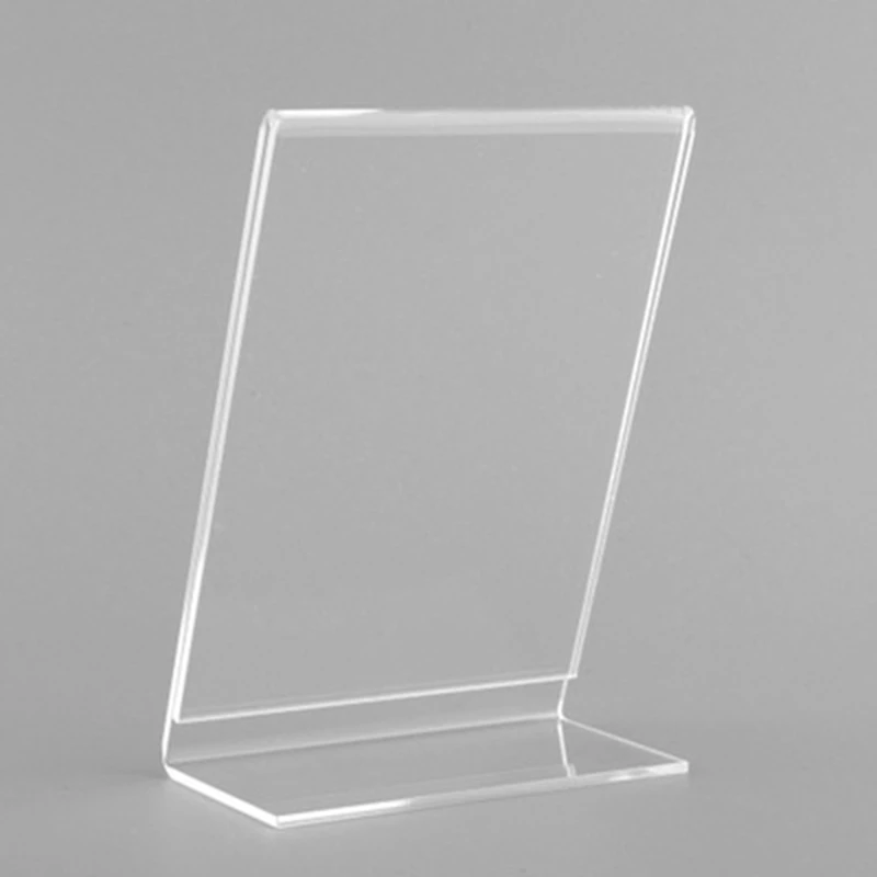 

Hot SV-15Pcs Office Acrylic Display Leaflet Stands Counter Plastic Message Board Menu COLLEGE Holder For Business Poster