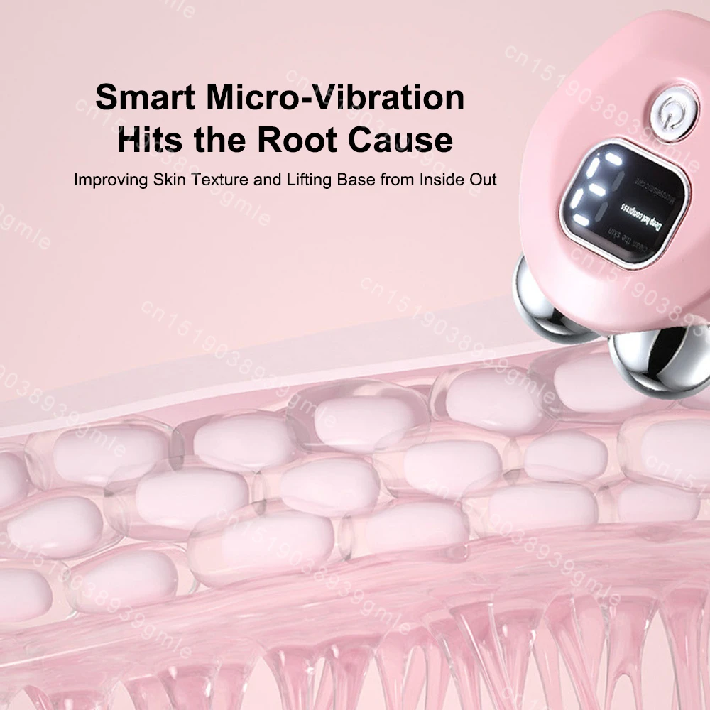 EMS Face Lifting Machine Remove Double Chin Microcurrent Roller Anti Wrinkle Facial Massager Vibration Facial Beauty Device