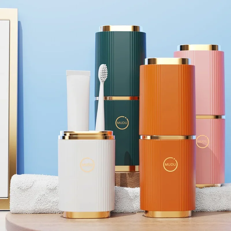 Portable Toothbrush Travel Cover Cup Bathroom Toothpaste Holder Storage Case Travel Camping Organizer Kit Toiletries Storage Box
