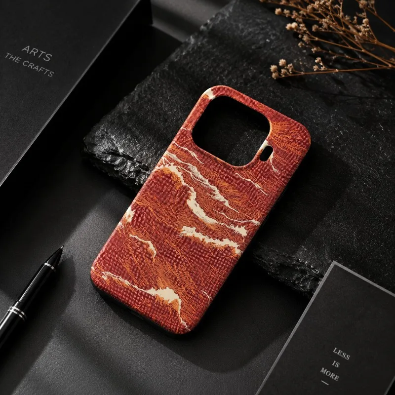 Stylish Shockproof Carbon Fiber Magnetic Case with Matte Finish
