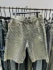 Fashion Casual Summer Light Blue Distressed Men Denim Shorts Smart Straight Leg Loosen Male High Street Niche Design Tide Shorts 1