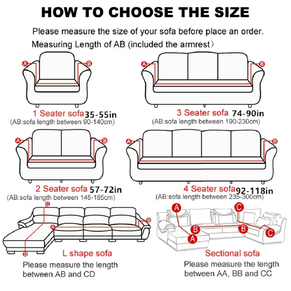 Stretchy waterproof full wrap Sofa Cover for Living Room Thick Jacquard Sofa Cover 1/2/3/4 Seater L-Shaped Corner sofa cover,furniture cover