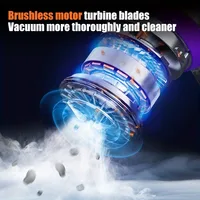 Aspirateur de voiture amélioré, puissant aspiration humide/sèche de 6000mAh, 70db, faible bruit, charge de Type C pour le nettoyage de la maison/voiture, souffleur Portable 4