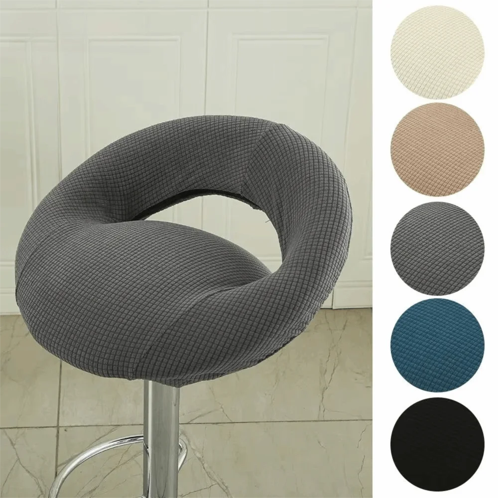 Adjustable Breathable Elastic Bar Stool Cover with Hollowed-out Design and Semi-circular Shape