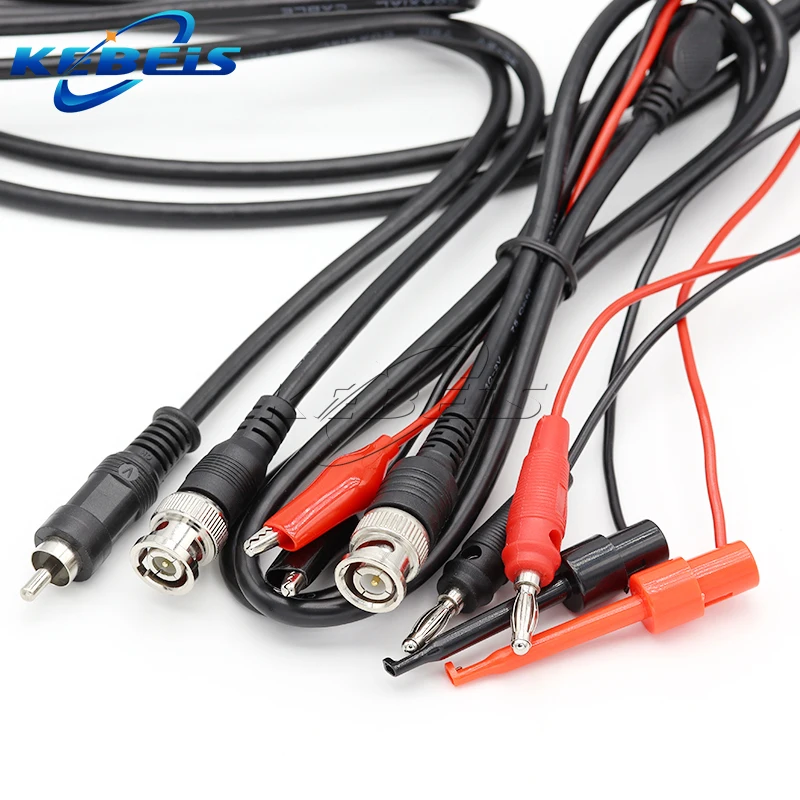1 Stück BNC Q9 Stecker auf Doppel-Krokodilklemme 4MM Bananenstecker Oszilloskop-Testkabel BNC zu BNC RCA Kabelverbinder – Detail 4