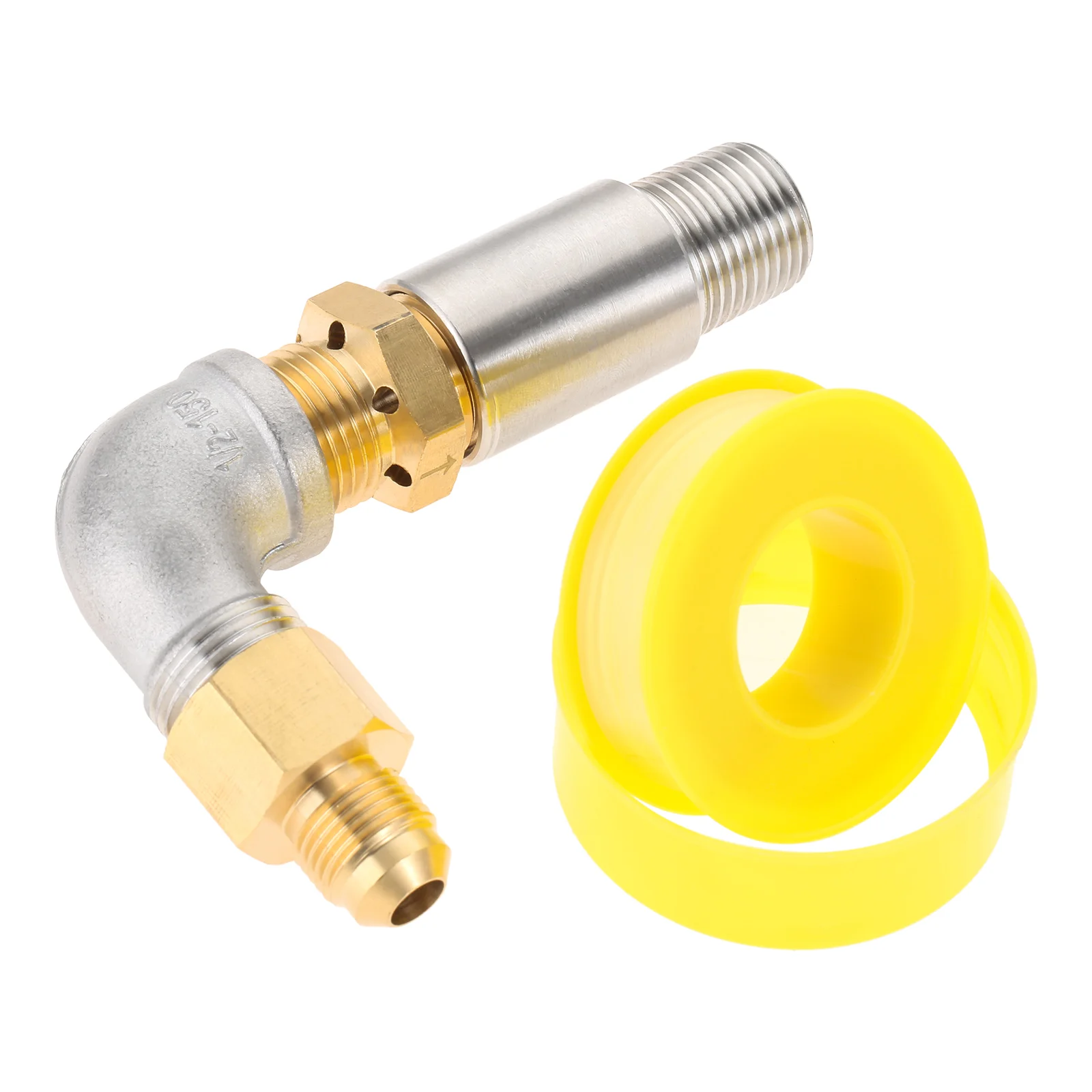 1/2" Air Mixer Valve 90&deg;Elbow Propane Nozzle Sprayer Valve Fits for Propane Gas Fire Pit High Capacity 90K BTU