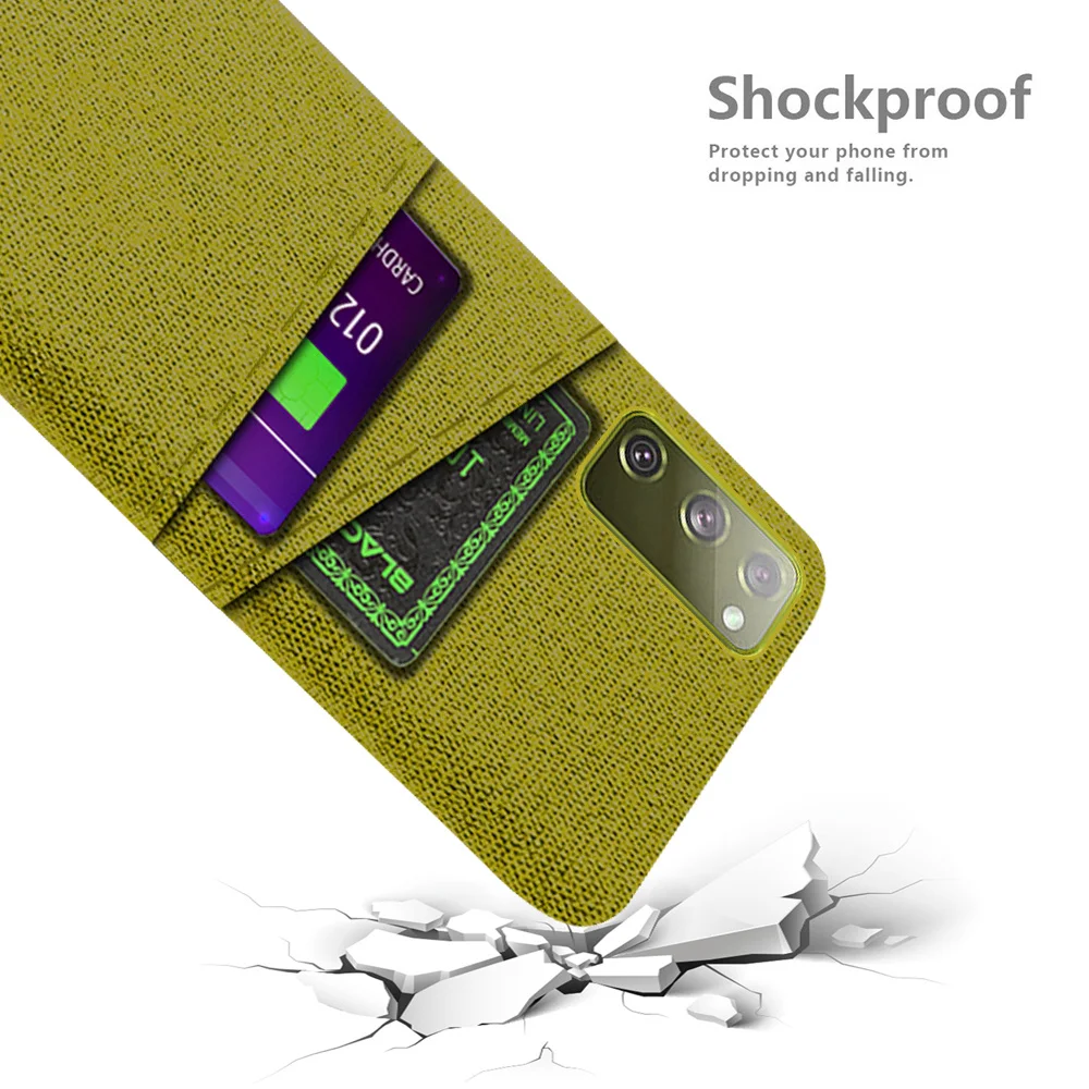 Samsung Galaxy S20Fe S20 Fe S21 S20 Ultra Plus Case Luxury Fabric Dual Card Cover For Samsung S20 Fe Fan Edition 5G Note20 Ultra