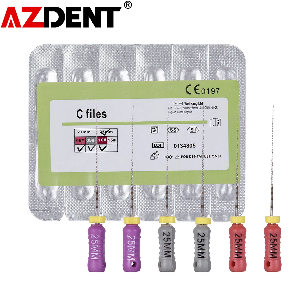 Cardo Edge Lime Canalari Endodontiche AZDENT K-Files - Acciaio Inox, Lunghezza 21mm/25mm, Per Uso Manuale In Endodonzia Strumenti Dentistici K- File - Foto 6