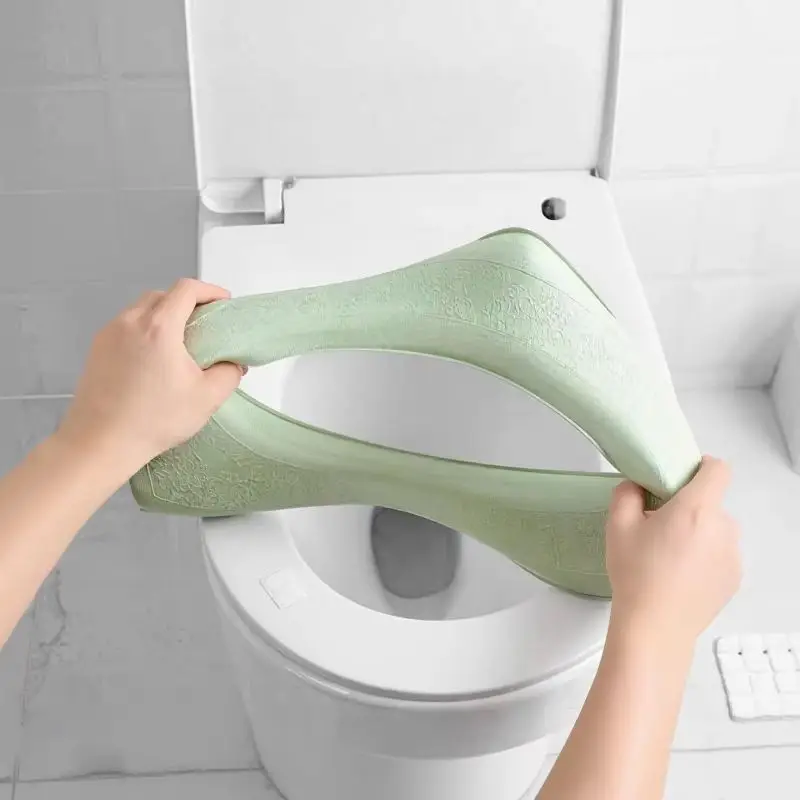 O-shape Toilet Seat Bidet Toilet Cover Bathroom Waterpoof Soft Toilet Seat Cover Washable Closestool Mat Pad Cushion Accessories
