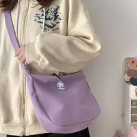 Shoulder Bags Women Solid Harajuku All-Match Simple Multifunction Handbags Large Capacity Crossbody Bags For Women Teens Purse - Image 3