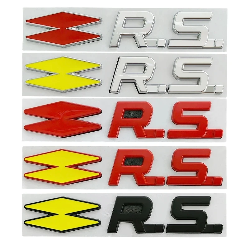 3D Logo In Metallo Rs Lettere Distintivo Emblema Per Auto Per Renault Sport Megane 3 Mk4 Arkana Sandero Laguna Clio 4 5 Rs Accessori Adesivi