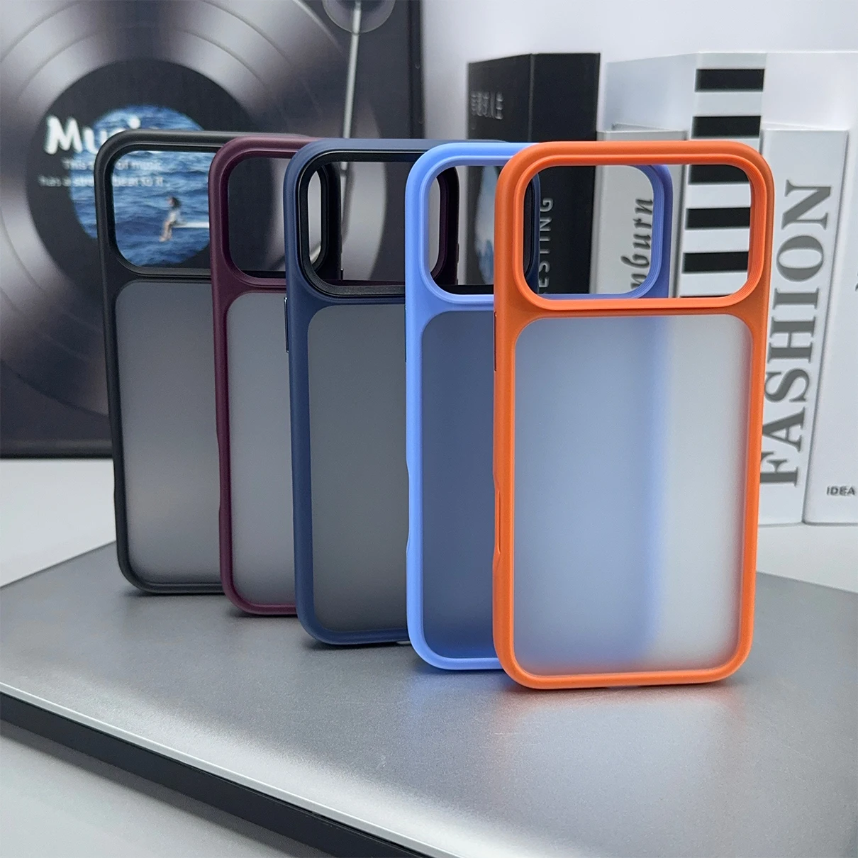 Luxury Business Translucent Shockproof Phone Case - Acrylic TPU Hybrid Armor Cover